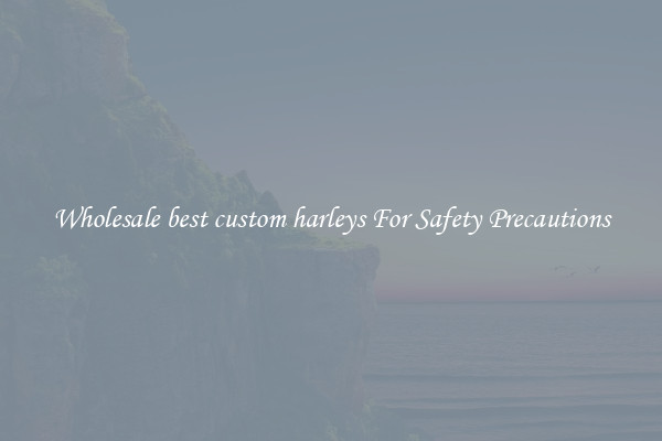 Wholesale best custom harleys For Safety Precautions