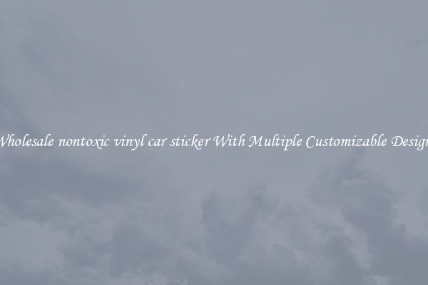 Wholesale nontoxic vinyl car sticker With Multiple Customizable Designs