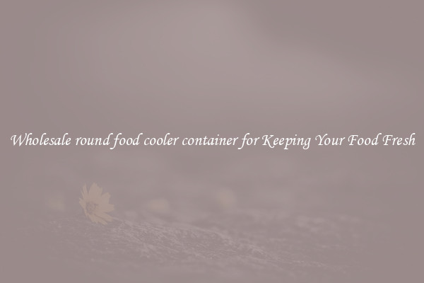 Wholesale round food cooler container for Keeping Your Food Fresh