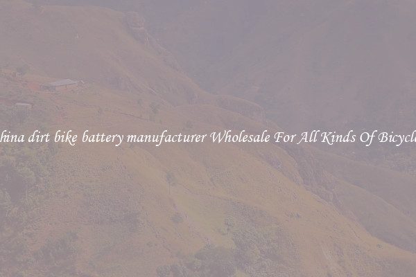 china dirt bike battery manufacturer Wholesale For All Kinds Of Bicycles
