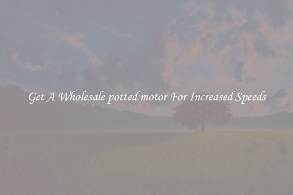 Get A Wholesale potted motor For Increased Speeds