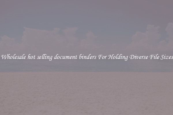 Wholesale hot selling document binders For Holding Diverse File Sizes