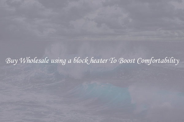 Buy Wholesale using a block heater To Boost Comfortability