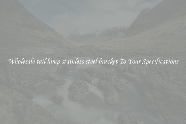 Wholesale tail lamp stainless steel bracket To Your Specifications