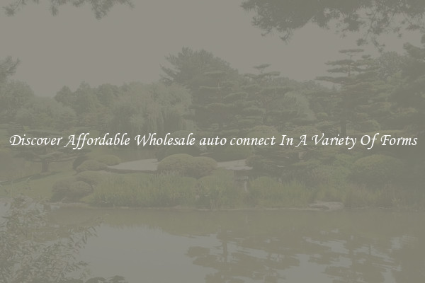 Discover Affordable Wholesale auto connect In A Variety Of Forms