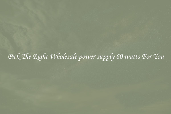 Pick The Right Wholesale power supply 60 watts For You